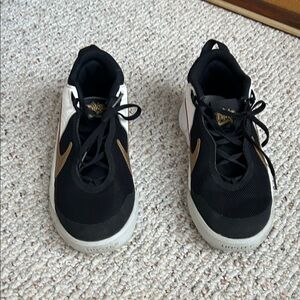 Nike Kids Black and Gold Sneakers